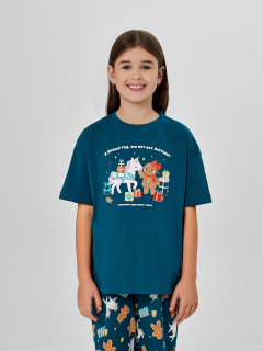 Брюки, джемпер Mark Formelle 567760/25-37280ПП-0 зеленый_НГ_печеньки_на_зеленом_3_сл_на_пол - фото 1