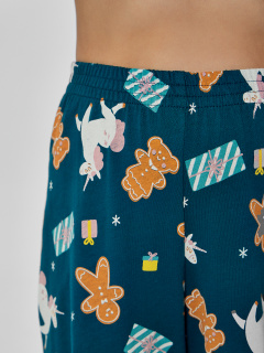 Брюки, джемпер Mark Formelle 567760/25-37280ПП-0 зеленый_НГ_печеньки_на_зеленом_3_сл_на_пол - фото 3