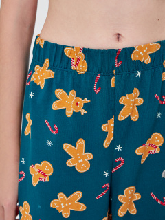 Брюки Mark Formelle 587001/25-37366ПП-0 праздничные_печеньки_на_зеленом - фото 3