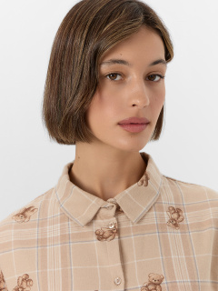 Брюки, рубашка Mark Formelle 592368/25-37521ПП-9 клетка_с_мишки_на_песочном - фото 5