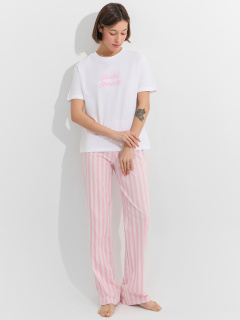 Брюки, джемпер Mark Formelle 592635/25-40298ПП-0 белый_розовая_полоска_1_сл_на_пол - фото 1