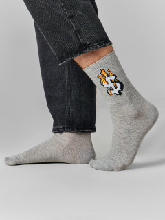 Носки Mark Formelle 107K-3347/25107K-1 серый_меланж_рис.3347 - фото 1