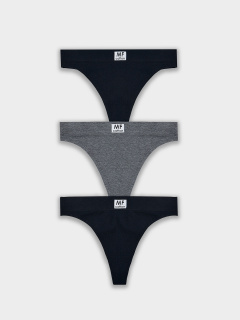 Трусы Mark Formelle 412543-3/25-50-37951Ц-5 т.серый_меланж_4348_F_черный_черный_декор - фото 1