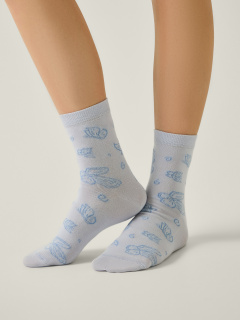 Носки CONTE CLASSIC бледно-фиолетовый 15С-15СП - фото 5