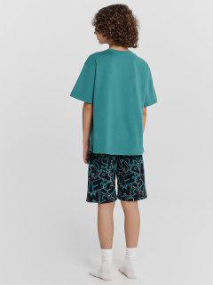 Футболка, шорты Mark Formelle 563327/24-30790ПП-0 малахит_буквы_на_черном_3_сл_на_пол_Д - фото 3