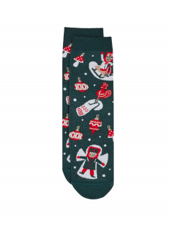Носки CONTE ELEGANT NEW YEAR темно-зеленый 21С-76СП - фото 3