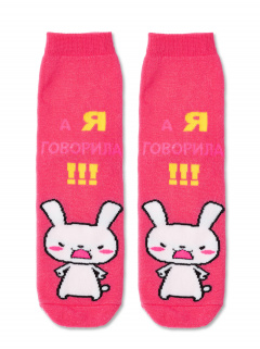 Носки CONTE ESLI HOME LINE 52-118 малиновый - фото 3