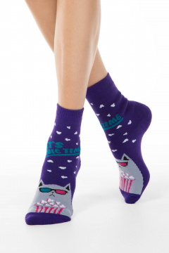 Носки CONTE ESLI HOME LINE 52-118 фиолетовый - фото 2