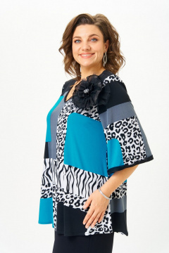 Блуза Svetlana-Style 5036 черный_принт - фото 5