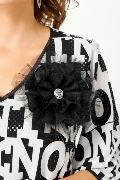 Блуза, брюки Svetlana-Style 5035 буквы-черный - фото 4