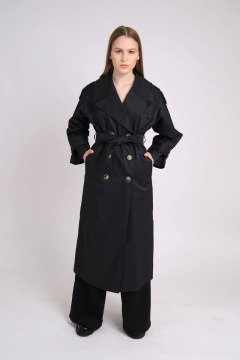 Плащ TSURAN COAT-BASIC-BLACK.160-164 черный - фото 1