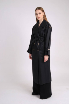 Плащ TSURAN COAT-BASIC-BLACK.160-164 черный - фото 2