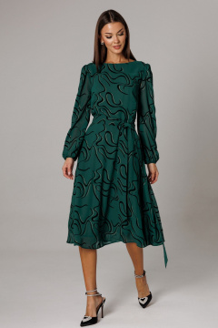 Платье Ларс Стиль 1159 зеленый-черный - фото 4