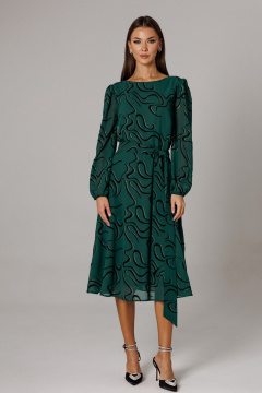 Платье Ларс Стиль 1159 зеленый-черный - фото 2
