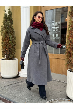 Пальто Skipper Design 116.25 серый_рубчик - фото 3