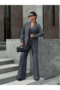 Жилет KORTNI 11G2 серый в голубую полоску - фото 2