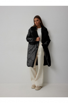 Пальто V&N Fashion 1065 черный - фото 2