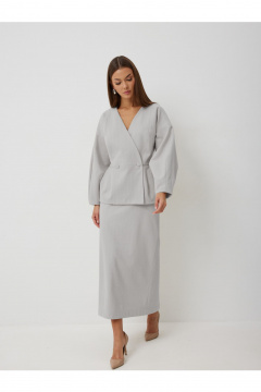 Жакет, юбка V&N Fashion 1050 серый - фото 2