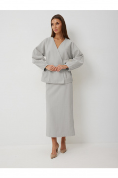 Жакет, юбка V&N Fashion 1050 серый - фото 1