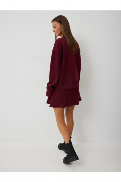 Юбка V&N Fashion 1081 бордовый - фото 3