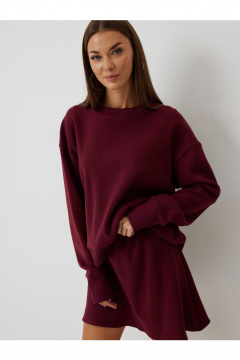 Свитшот, юбка V&N Fashion 1082 бордовый - фото 4