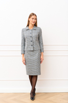 Жакет, юбка MARIKA 451 серо-синий - фото 1