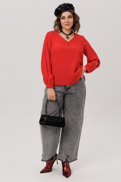 Блуза Anelli 1802 красный - фото 4