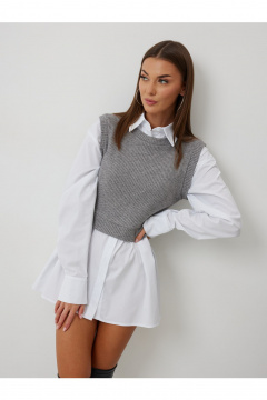 Жилет V&N Fashion 1028 серый - фото 2