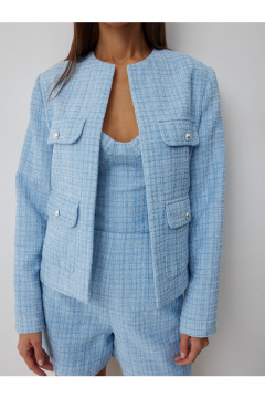 Жакет, топ, шорты V&N Fashion 1038 голубой - фото 4