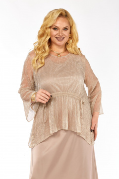 Блуза, платье Элль-стиль 2451 пудра - фото 3
