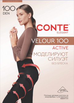 Колготки CONTE VELOUR ACTIVE 100 anthracite 19С-123СП - фото 1