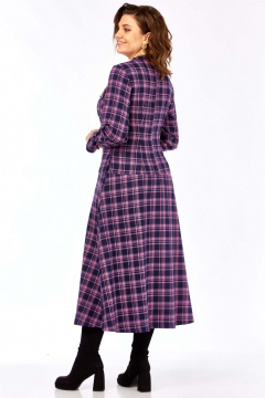 Платье Celentano 5074 фиолетовая_клетка - фото 3