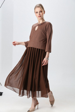 Платье NikVa 1009-2 капучино - фото 3