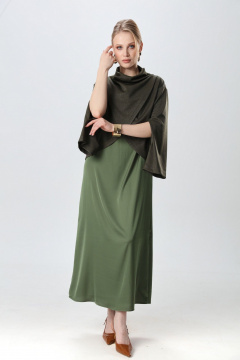 Джемпер, платье NikVa 1015-3 зелень - фото 4