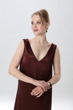 Джемпер, платье NikVa 1015-4 махагон - фото 3