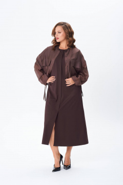 Бомбер, платье TVIN 7877 шоколад - фото 4