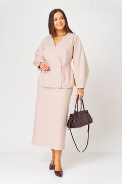 Жакет, юбка V&N Fashion 1050 бежевый - фото 3