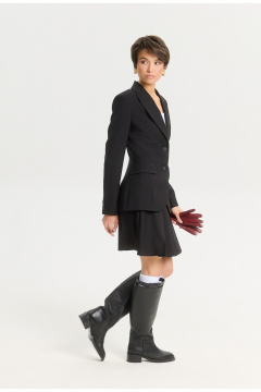 Приталенный жакет на одну пуговицу из текстиля для делового образа HELEN BIRCH J015b - фото 3