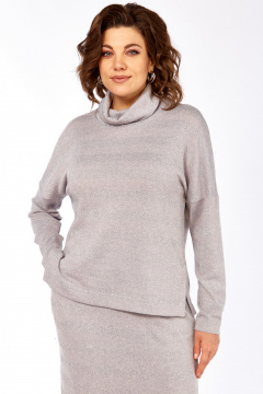 Блуза, юбка LadyThreeStars 2541 светло-серый - фото 4