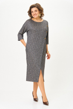 Платье Michel chic 2190 серый_елочка - фото 4