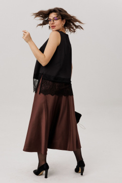 Юбка Anelli 1808 горький-шоколад - фото 2