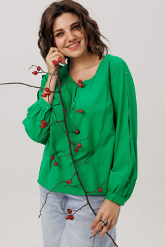 Блуза Anelli 1802 зеленый - фото 1