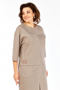 Блуза, юбка Элль-стиль 2441/2 кофе - фото 4