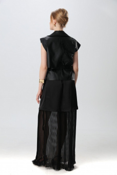 Жилет, платье NikVa 1018-1 чёрный - фото 5