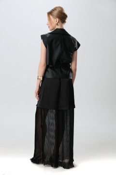 Жилет, платье NikVa 1018-1 чёрный - фото 4