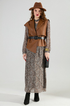 Жилет NikVa 1019-3 шоколад - фото 1