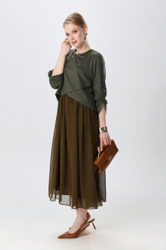 Платье NikVa 740-27 зелень - фото 4