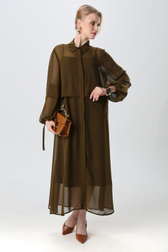 Платье NikVa 943-5 хаки - фото 4