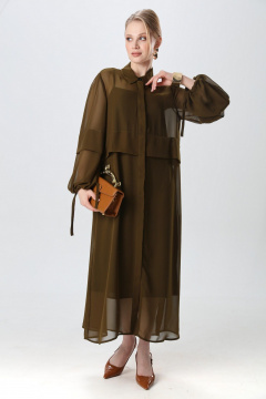 Платье NikVa 944-10 хаки - фото 4