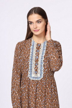 Платье Полинушка 471/2 горчичные пятнышки - фото 4